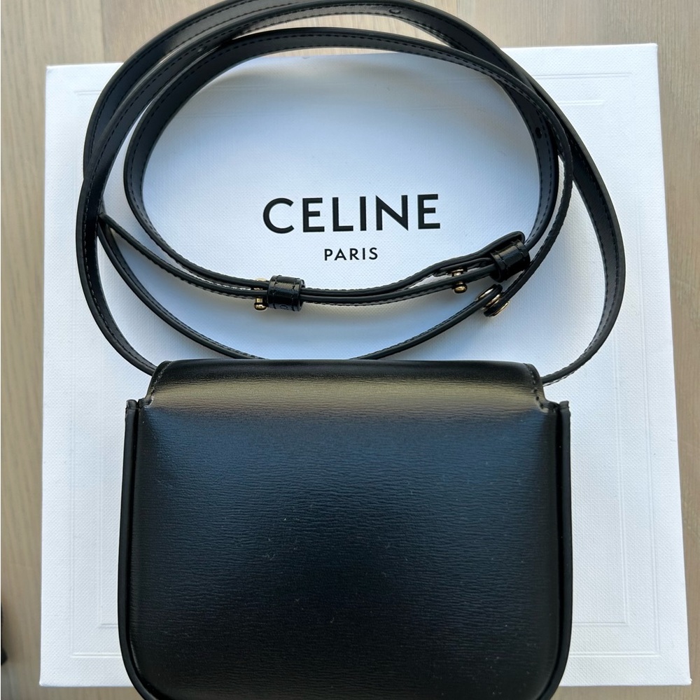 NEW!  Celine Black Claude Mini Bag with Gold Logo- Never been used! - Picture 8 of 11